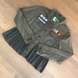 By Anthropologie Peplum Military Jacket XS NEW!!